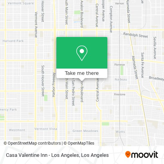 Casa Valentine Inn - Los Angeles map