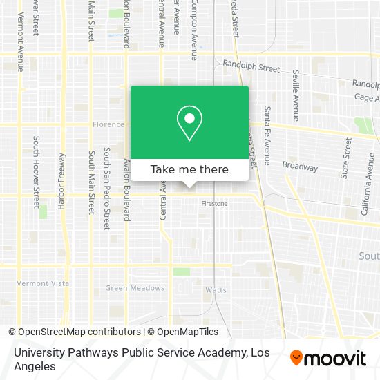 Mapa de University Pathways Public Service Academy