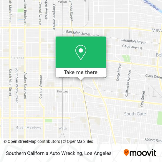 Southern California Auto Wrecking map