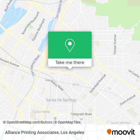 Alliance Printing Associates map