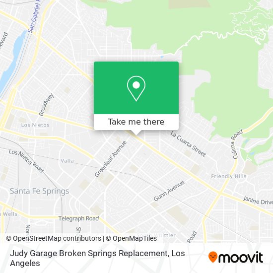 Mapa de Judy Garage Broken Springs Replacement