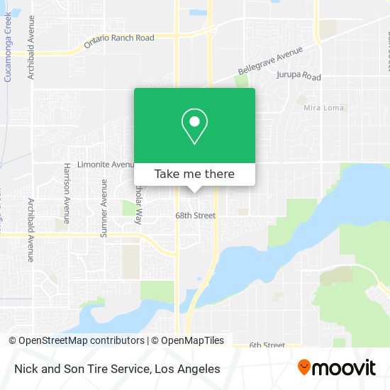 Nick and Son Tire Service map