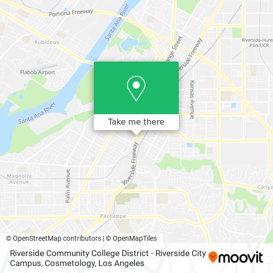 Mapa de Riverside Community College District - Riverside City Campus, Cosmetology