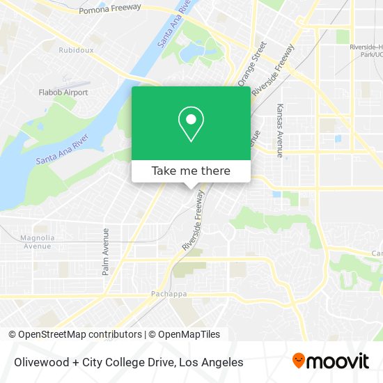 Olivewood + City College Drive map