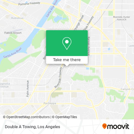 Double A Towing map