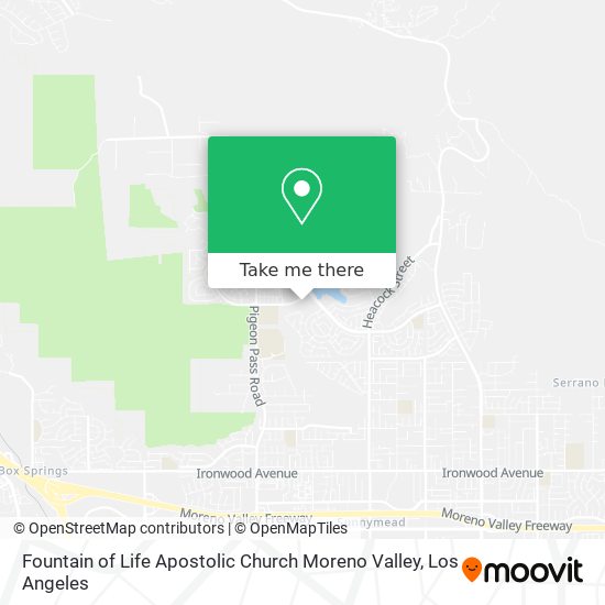 Mapa de Fountain of Life Apostolic Church Moreno Valley