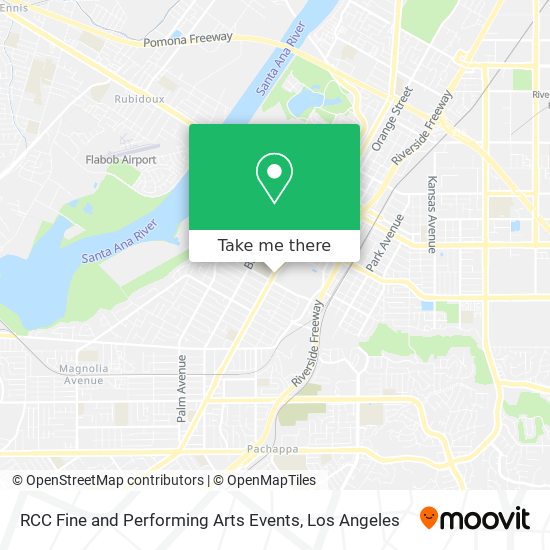 RCC Fine and Performing Arts Events map