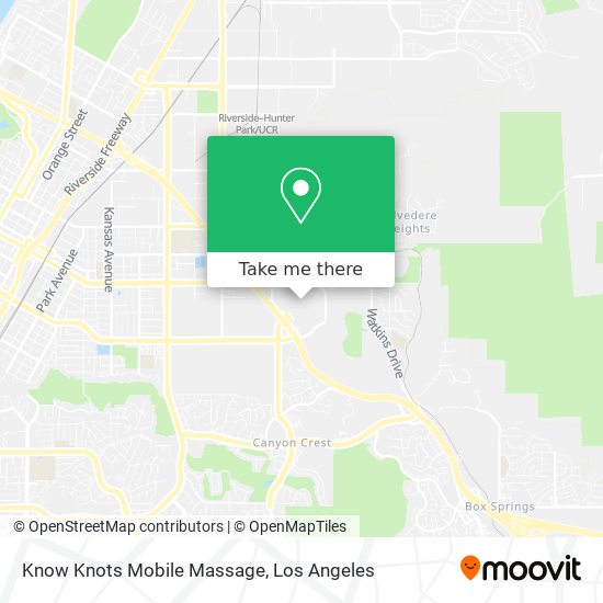 Know Knots Mobile Massage map