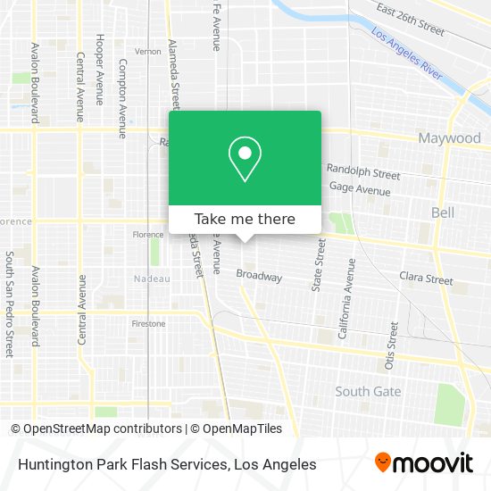 Huntington Park Flash Services map