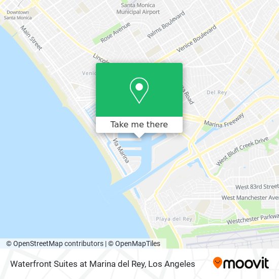 Mapa de Waterfront Suites at Marina del Rey