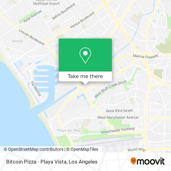 Bitcoin Pizza - Playa Vista map