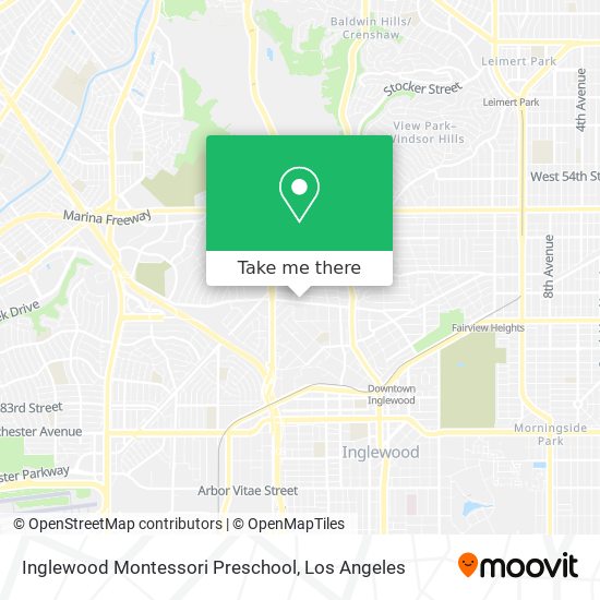 Mapa de Inglewood Montessori Preschool