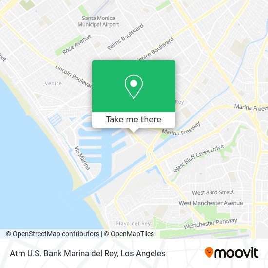 Mapa de Atm U.S. Bank Marina del Rey