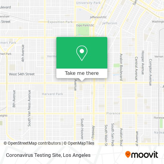 Coronavirus Testing Site map