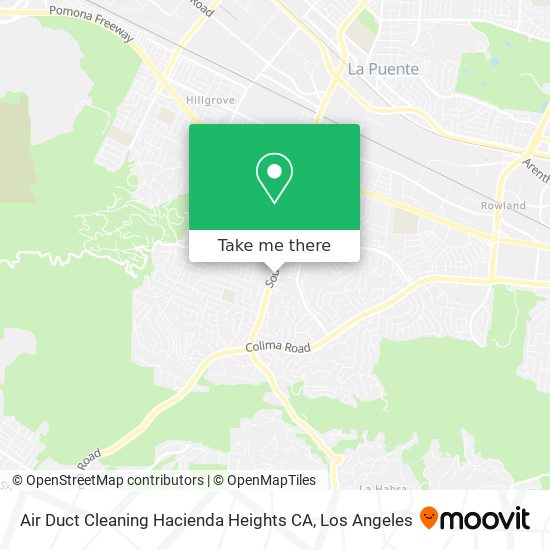 Mapa de Air Duct Cleaning Hacienda Heights CA