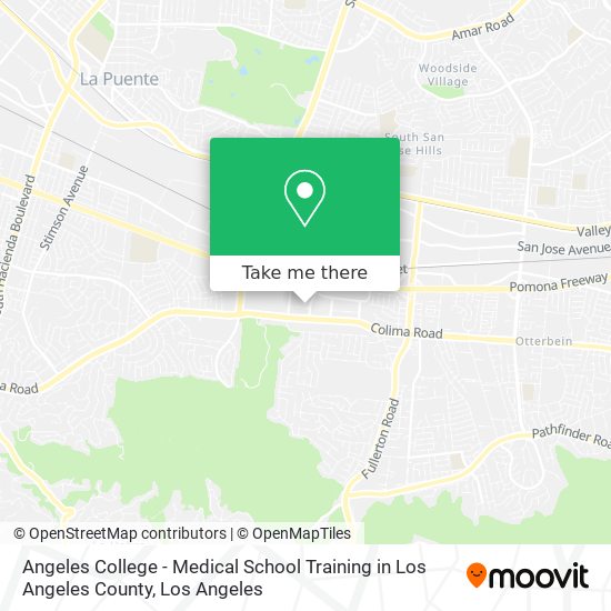 Mapa de Angeles College - Medical School Training in Los Angeles County