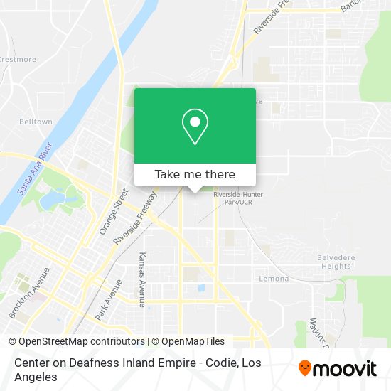 Center on Deafness Inland Empire - Codie map