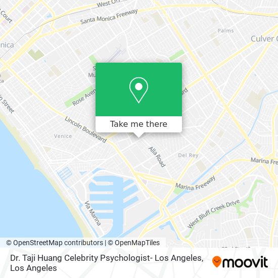 Mapa de Dr. Taji Huang Celebrity Psychologist- Los Angeles
