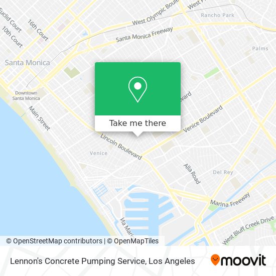 Lennon's Concrete Pumping Service map