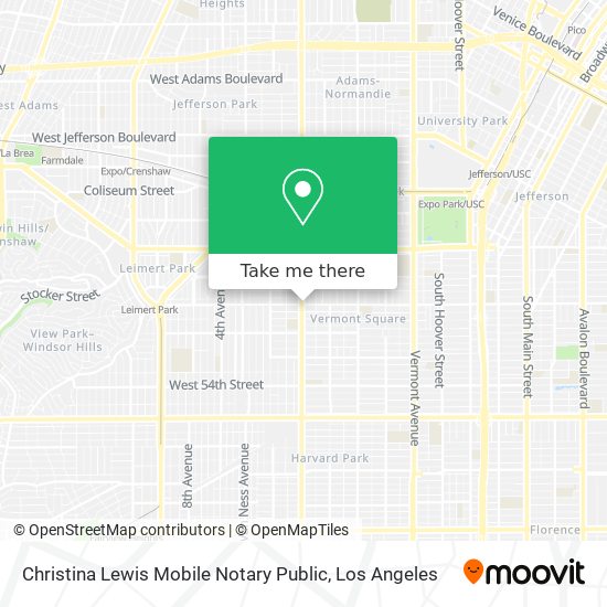 Christina Lewis Mobile Notary Public map
