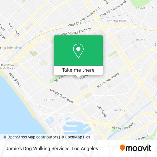 Mapa de Jamie's Dog Walking Services