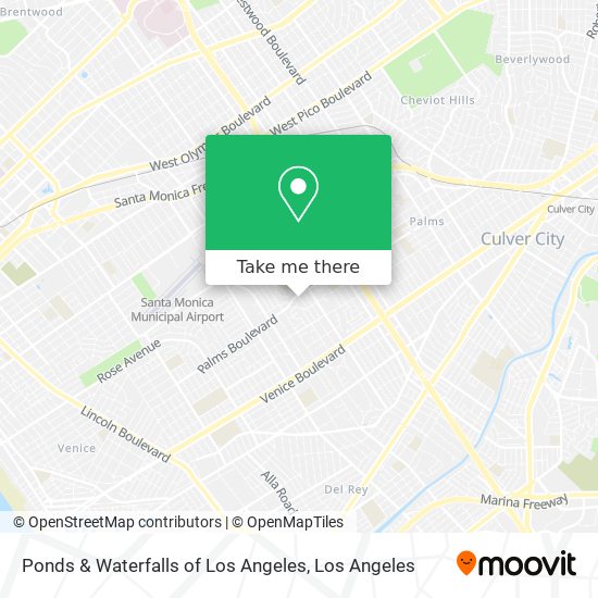 Ponds & Waterfalls of Los Angeles map