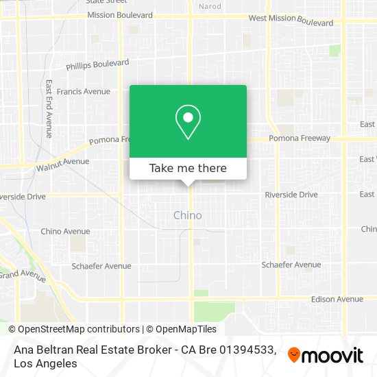Ana Beltran Real Estate Broker - CA Bre 01394533 map