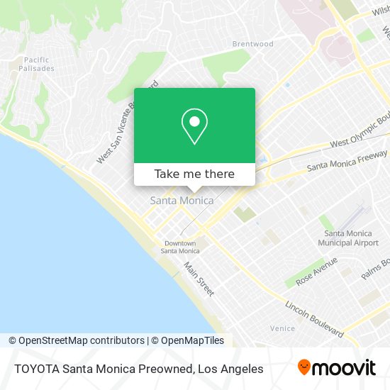 TOYOTA Santa Monica Preowned map