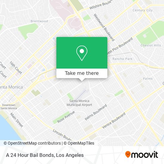 A 24 Hour Bail Bonds map