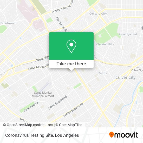 Coronavirus Testing Site map