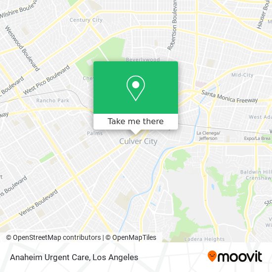 Anaheim Urgent Care map