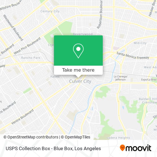 USPS Collection Box - Blue Box map