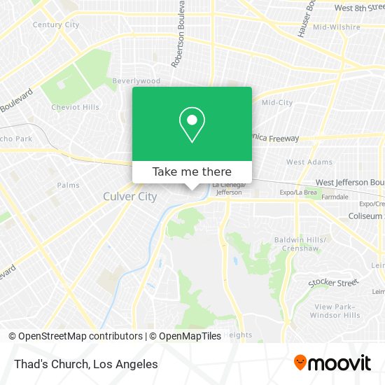 Thad's Church map