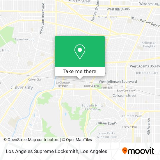 Los Angeles Supreme Locksmith map