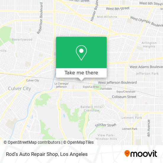 Rod's Auto Repair Shop map