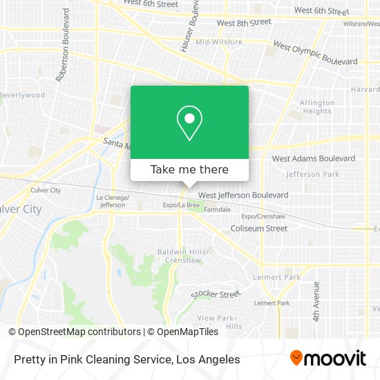 Pretty in Pink Cleaning Service map