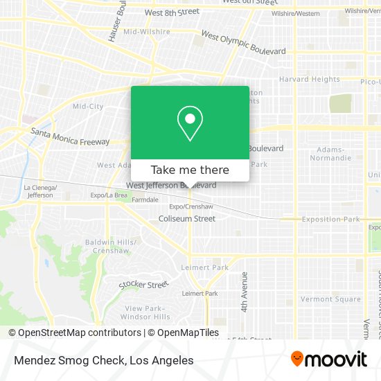 Mapa de Mendez Smog Check