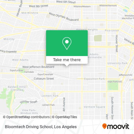 Mapa de Bloomtech Driving School