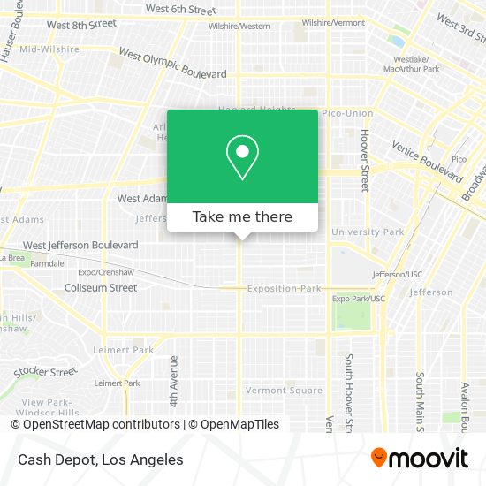 Cash Depot map