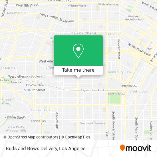 Buds and Bows Delivery map