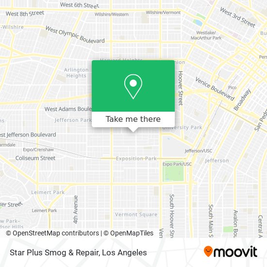 Mapa de Star Plus Smog & Repair