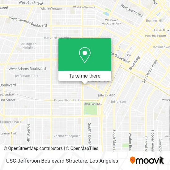 Mapa de USC Jefferson Boulevard Structure