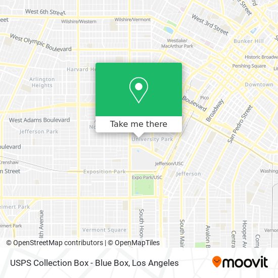 USPS Collection Box - Blue Box map