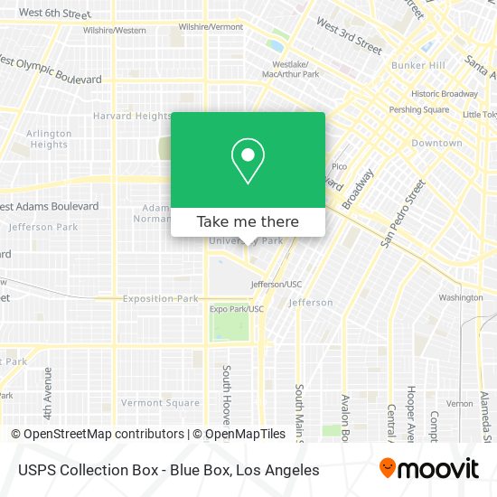 USPS Collection Box - Blue Box map