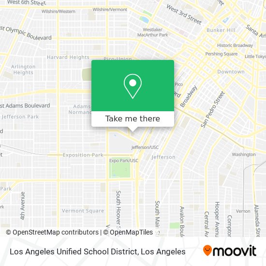 Los Angeles Unified School District map