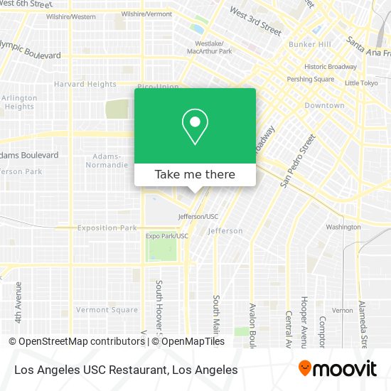 Los Angeles USC Restaurant map