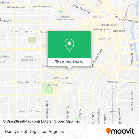 Danny's Hot Dogs map