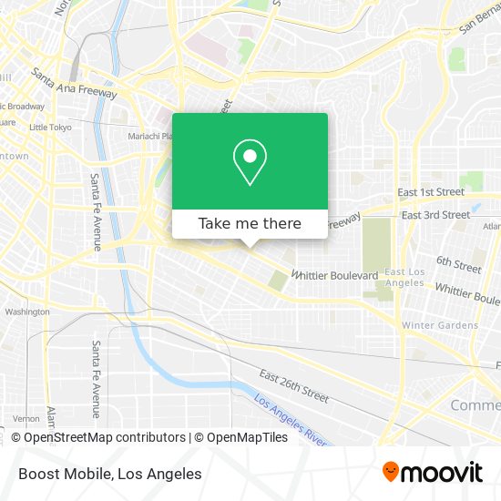 Mapa de Boost Mobile