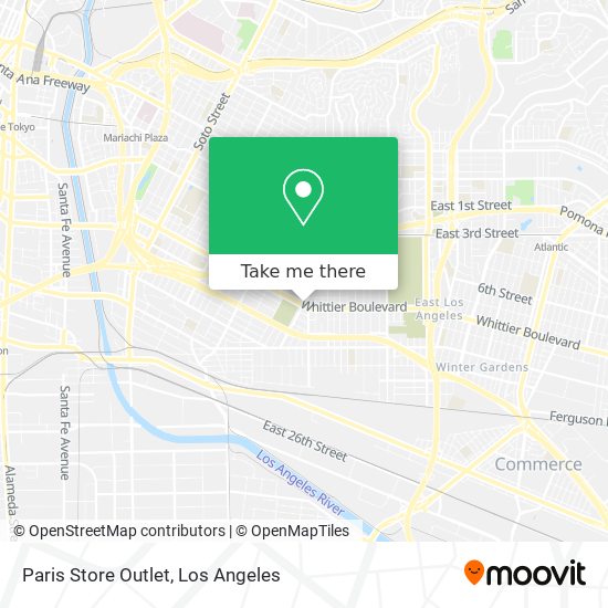 Mapa de Paris Store Outlet