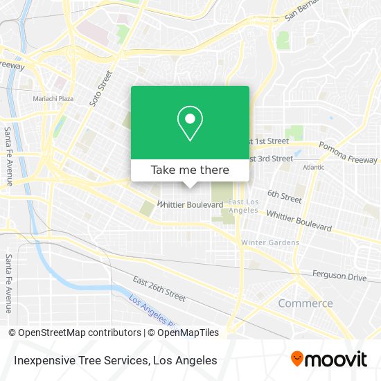 Inexpensive Tree Services map
